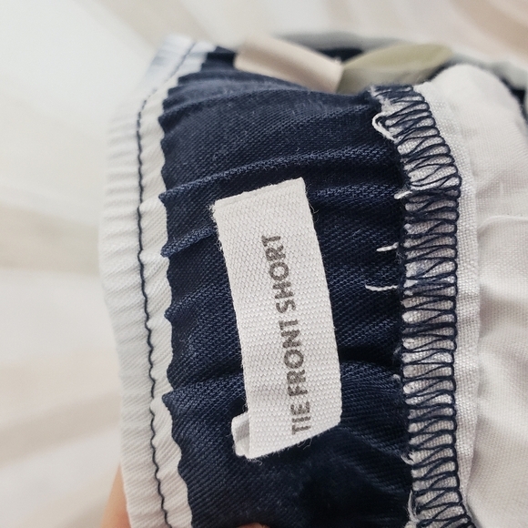 Loft Outlet Tie Front Shorts Striped Size 2 - Picture 5 of 6